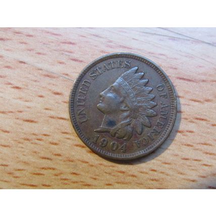 1904 USA 1 Cent Indian Head Coin