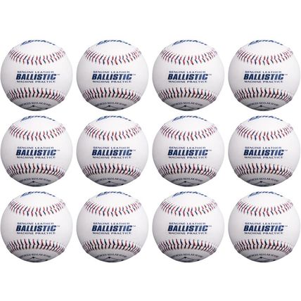 Baden Ballistic Leather Pitching Machine Baseballs | Durable Leather Constructio