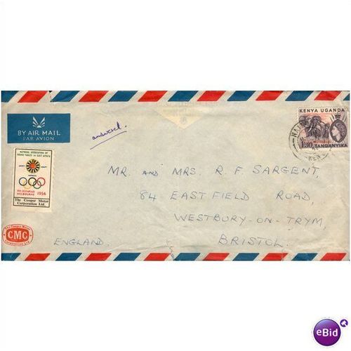 Kenya Airmail 1956 - Nairobi to England 2