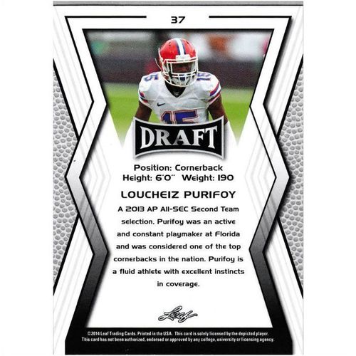 2014 Leaf Draft 37 Loucheiz Purifoy Indianapolis Colts