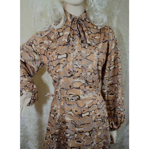 Vintage 1970 Bow Dress Size 14 Berkertex