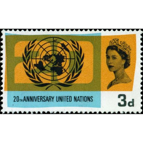 Great Britain 1965 UN ICY 3d Ordinary Mounted Mint MM SG 681 Sc440 postage stamp