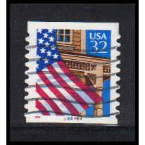 Used 2915Av 32c U.S. Flag Over Porch Very Fine CNS 66666A 10x10 V/UL PA6874