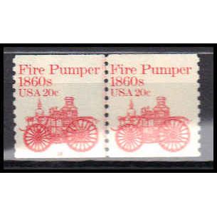1908 20c Fire Pumper Fine MNH Dry Gum CNP Left 12 PA0552
