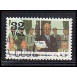 Used 2981h 32c Japan Surrenders Very Fine KA4774