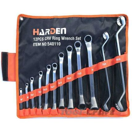 HARDEN Bi hexagonal ring off set spanners set 12pcs 6-32mm (HAR 540110)