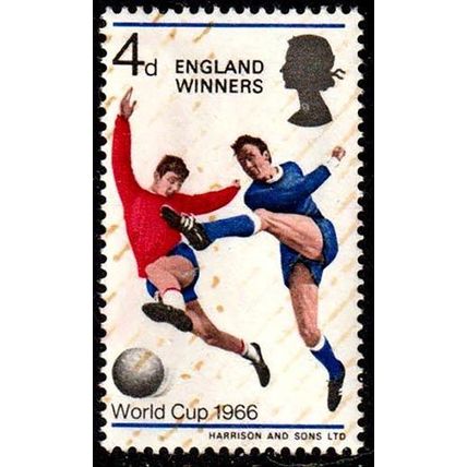 Great Britain 1966 Soccer 4d Used Stamp England Winners,