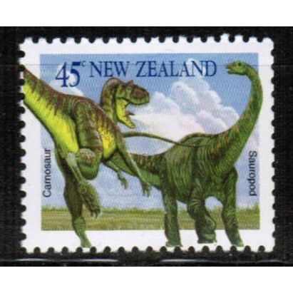 1993 New Zealand - Sc#1185 - Dinosaur booklet stamp 45c - Mint NH