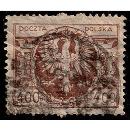 Poland 1923 Eagle on Large Shield 400M Used Stamp