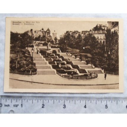 vintage postcard Brussels, Mont des Arts