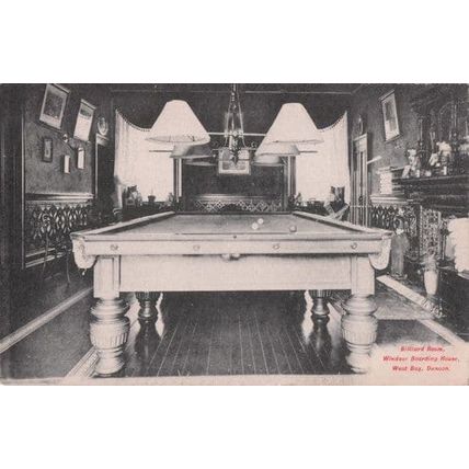Billiard Room Windsor Boarding House Dunoon Old Scottish Postcard