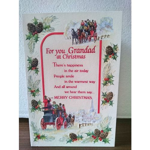 For you Grandad at Christmas - Glitter card ** L@@K CLEARANCE SALE