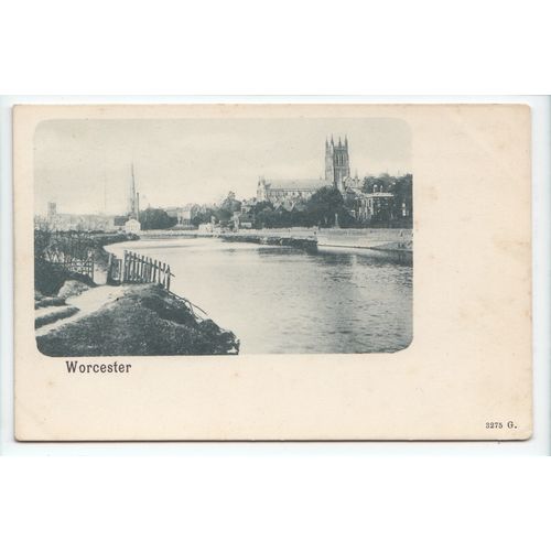 Worcester Early Undivided Back Postcard 3275G