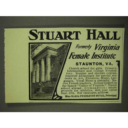 1908 Stuart Hall Ad, Formerly Virginia Female Institute