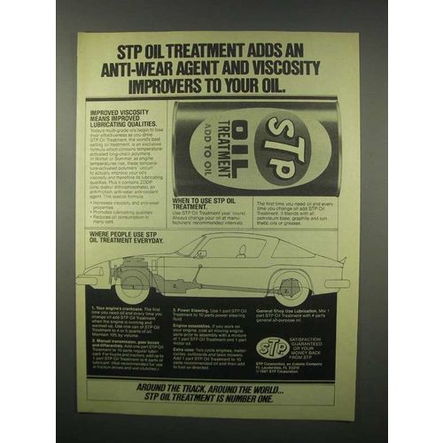 1981 STP Oil Treatment Ad - Anti-Wear Agent