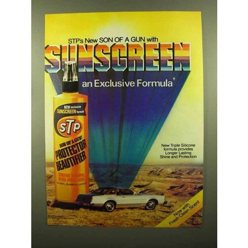 1981 STP Son of a Gun Protector Ad - Sunscreen