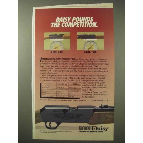 1984 Daisy Power Line 860 Rifle Ad - Pounds Competition
