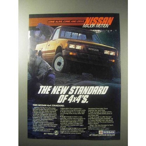 1985 Nissan 4x4 Standard Truck Ad - New Standard