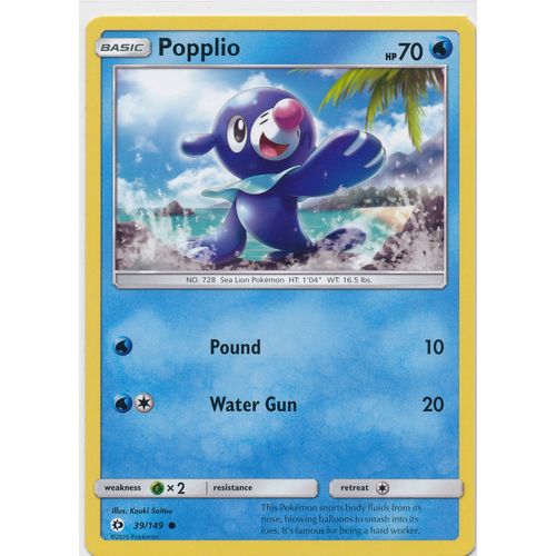 Pokemon Sun & Moon 39/149 Popplio