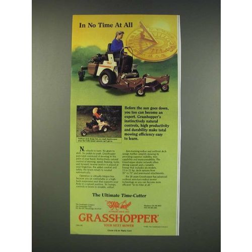 1990 Grasshopper 718D Lawn Mower Ad - In no time at all