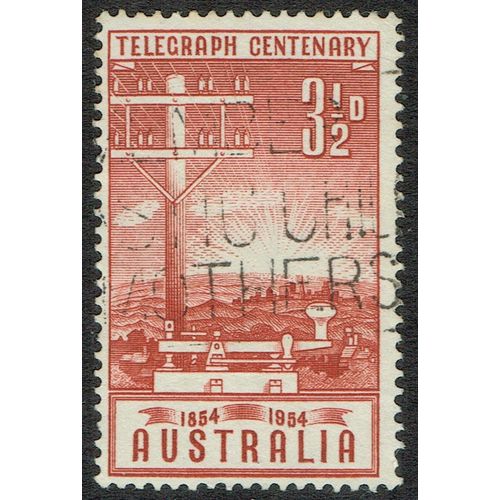 Australia 1954 Telegraph System Centenary 3 ½d Brown Red SG275 GU