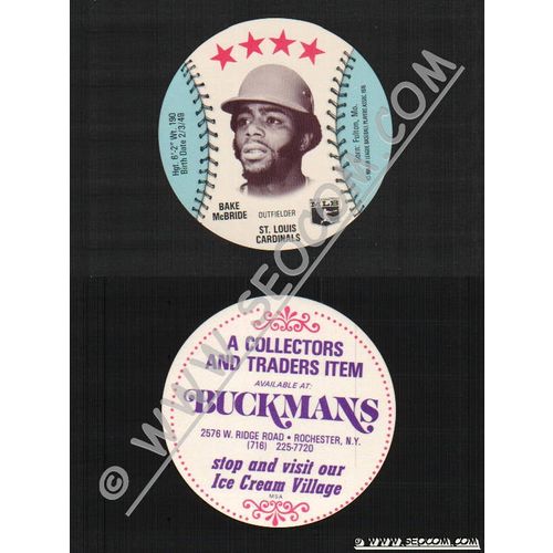 Sport Baseball Discs Name: Mcbride, Bake Outfielder St Louis Cardinals~427