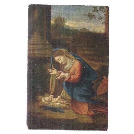 THE BLESSED VIRGIN AND SON , vintage postcard Firenze gallery =