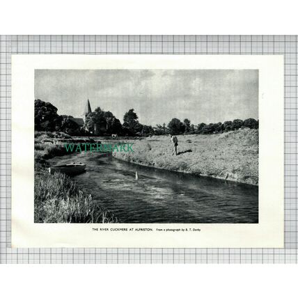 (6574) River Cuckmere Alfriston Sussex - 1954 Cutting