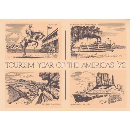 United States 1972 Tourism Year of the Americas 6c Prepaid Postcard Unused VGC