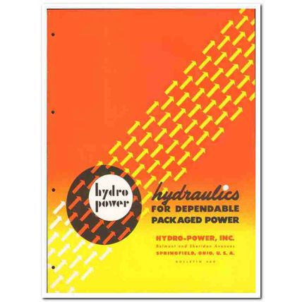 Hydro-Power Inc 1946 vintage industrial catalog hydraulics pumps valve