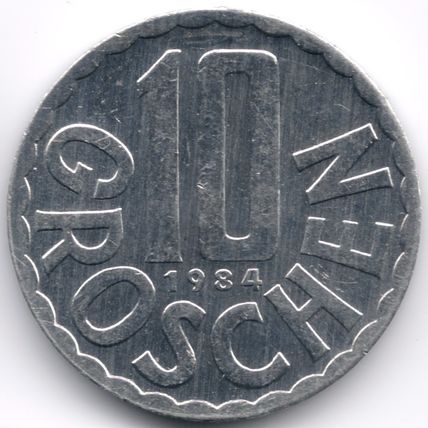 Austria : 10 Groschen 1984
