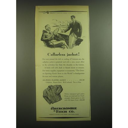 1945 Abercrombie & Fitch All-Wool Flannel Jacket Advertisement