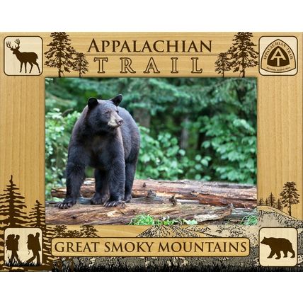 Appalachian Trail The Great Smoky Mountains Laser Engraved Wood Frame (5 x 7)