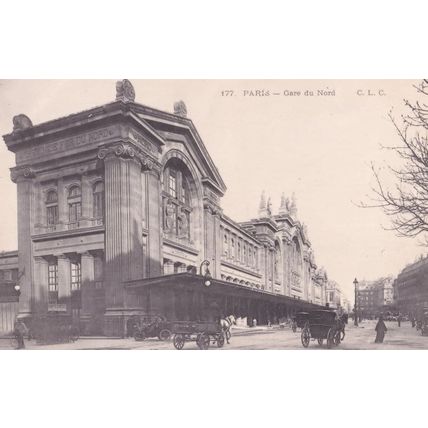 Paris Gare De Nord Old Postcard