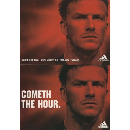 David Beckham Free Kick Football World Cup Adidas Trainers 2x Postcard s