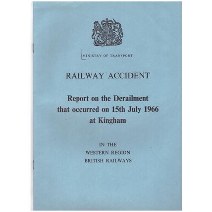 Railway Accident Report Derailment Kingham Western Region 15/7/66