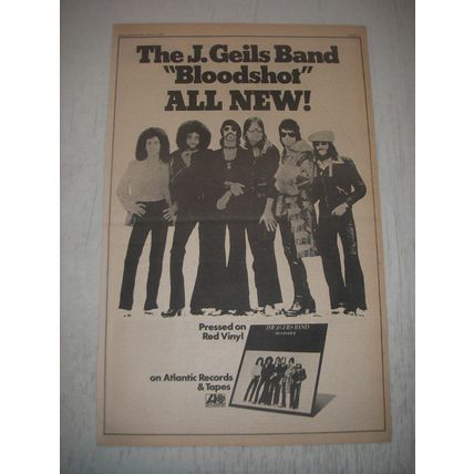 1973 J. Geils Band Bloodshot Album Advertisement