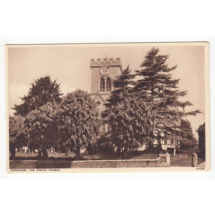 The Parish Church Ringwood Postcard Hampshire 4236