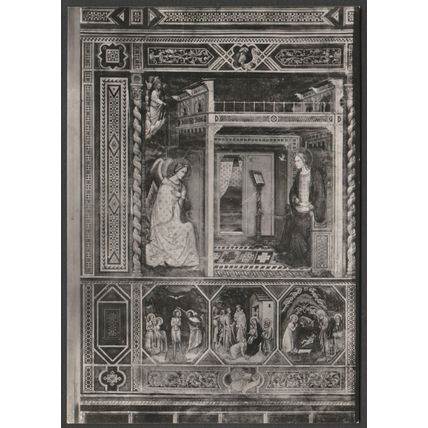 Alfresco, Chiesa di Sta Maria Novella, Firenze, c.1950s - Gino Giusti Cartolina