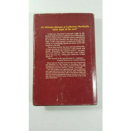 Light In My Darkest Night (Catherine Marshall, 1989 hardcover dust jacket