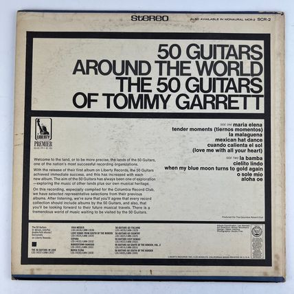 Tommy Garrett - 50 Guitars Around The World Vinyl LP Record Album SCR-2