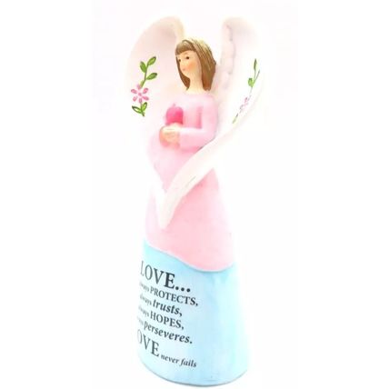 Angel Figurine 1 Corinthians 13 Love..it Always Protects 12.5 CM Gift Christian