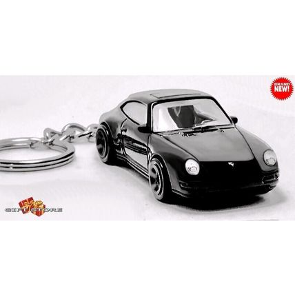 RARE KEYCHAIN BLACK PORSCHE 911 S/RS CARRERA GREAT GIFT For DESK DISPLAY
