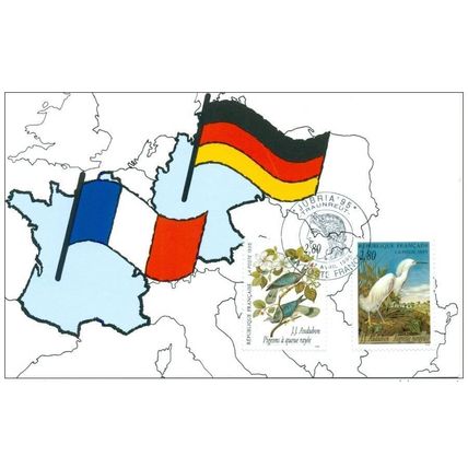 129 Carte officielle Exhibition Traunreut 1995 FDC deutsch-französische