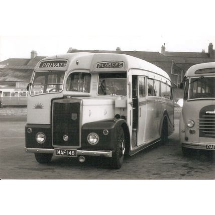 Black & White Photograph of Pearce’s Motors Ltd. of Polperro - MAF 148