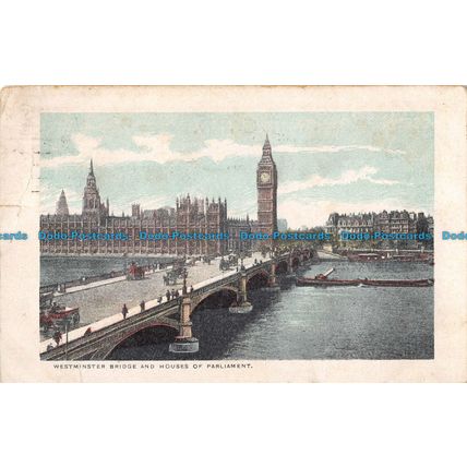 R092126 Westminster Bridge and Houses of Parliament. London. 1906