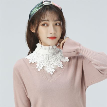 Women False Half Collar Fake Shirt Blouse Ladies Peter Pan Detachable Collars
