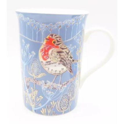 Robin Mug & Coaster Set Boxed Ceramic Gift Tableware Christmas 10.5 CM Drink