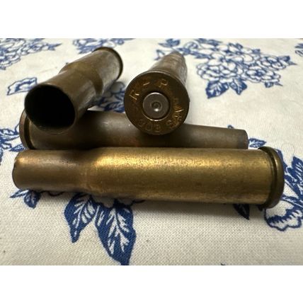 303 Savage Rifle Brass Fired Bullet Casings Lot of 4 Brass for Crafting