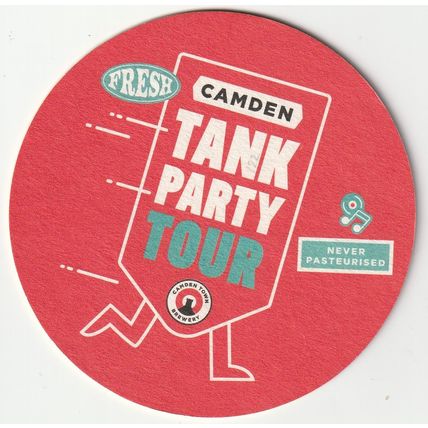 BEER MAT - CAMDEN TOWN BREWERY - TANK PARTY TOUR - (Cat 105) - (2021)
